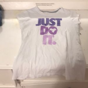 A Nike shirt saying “just do it”
